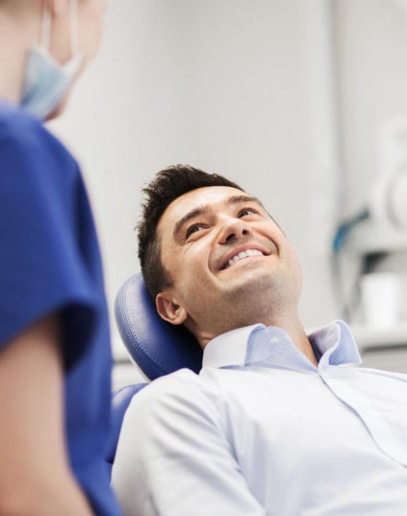 Reviewing implant treatment options with a patient